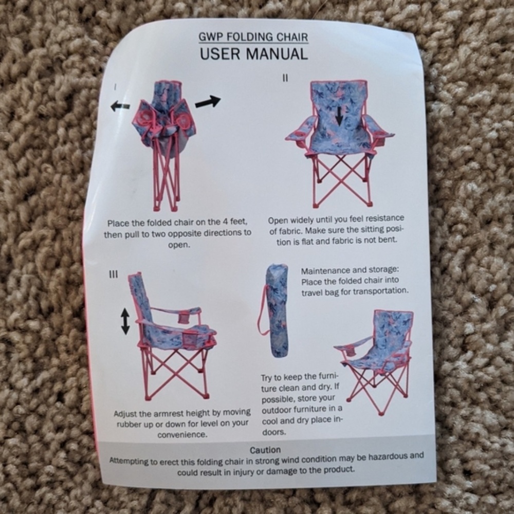 NEW Lilly Pulitzer Folding Beach Chair - Picture 8 of 8